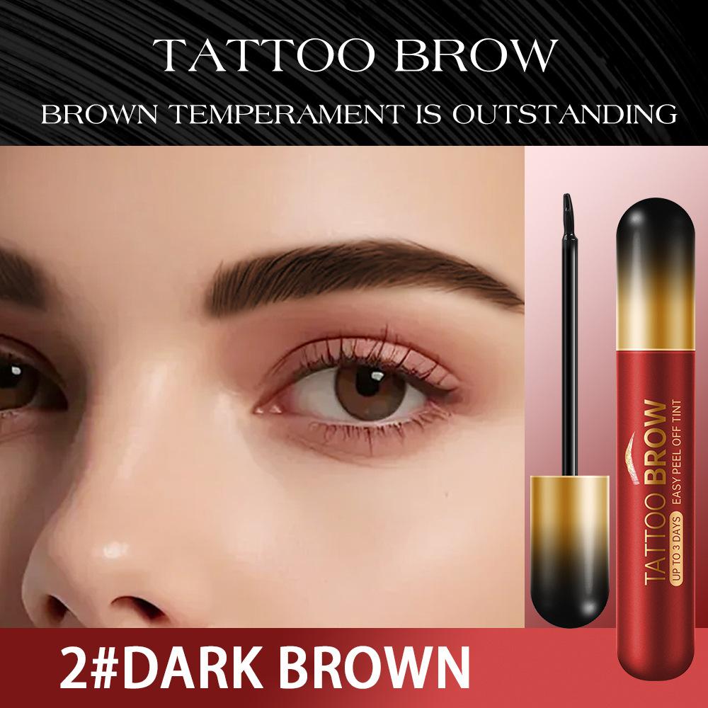 Peel-off Eyebrow Gel, Semi-permanent Brow Tint, Waterproof and Sweat-resistant, Long-lasting Color, Natural & Voluminous Brow Shape, Easy Peel-off Removal, Creates 3D Wild Brows.