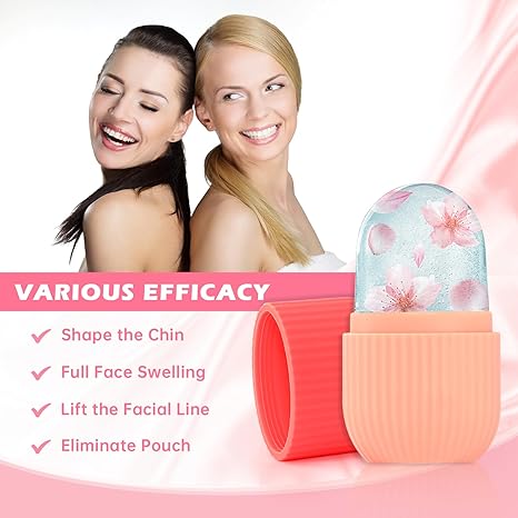 Portable Face Slimming and massage tool to close the skin -  Comfort Moisturizing Moisturizer Calming Day Pack Lightweight Face Lift Facial Gift Ice Facial Skincare Pink，Christmas gifts, New Year gifts, Black Friday