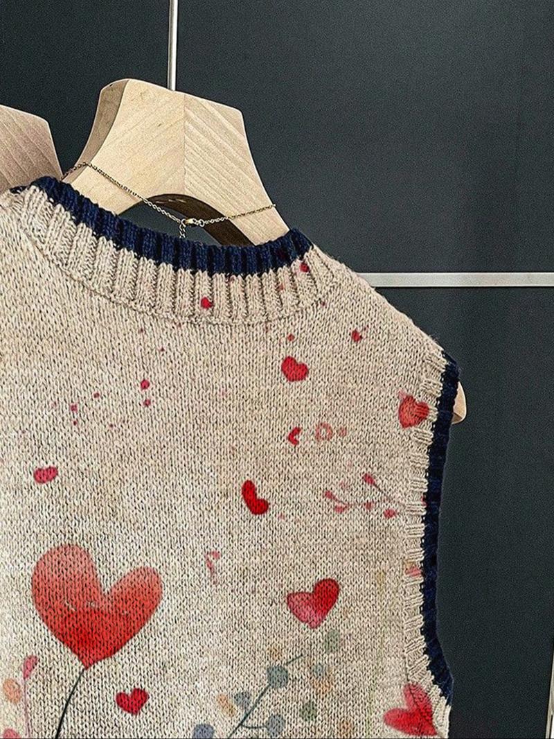 Women's Fitted Knit Top, Round Neck Sleeveless Design, Elegant Style for Spring Summer, Perfect for Casual Wear