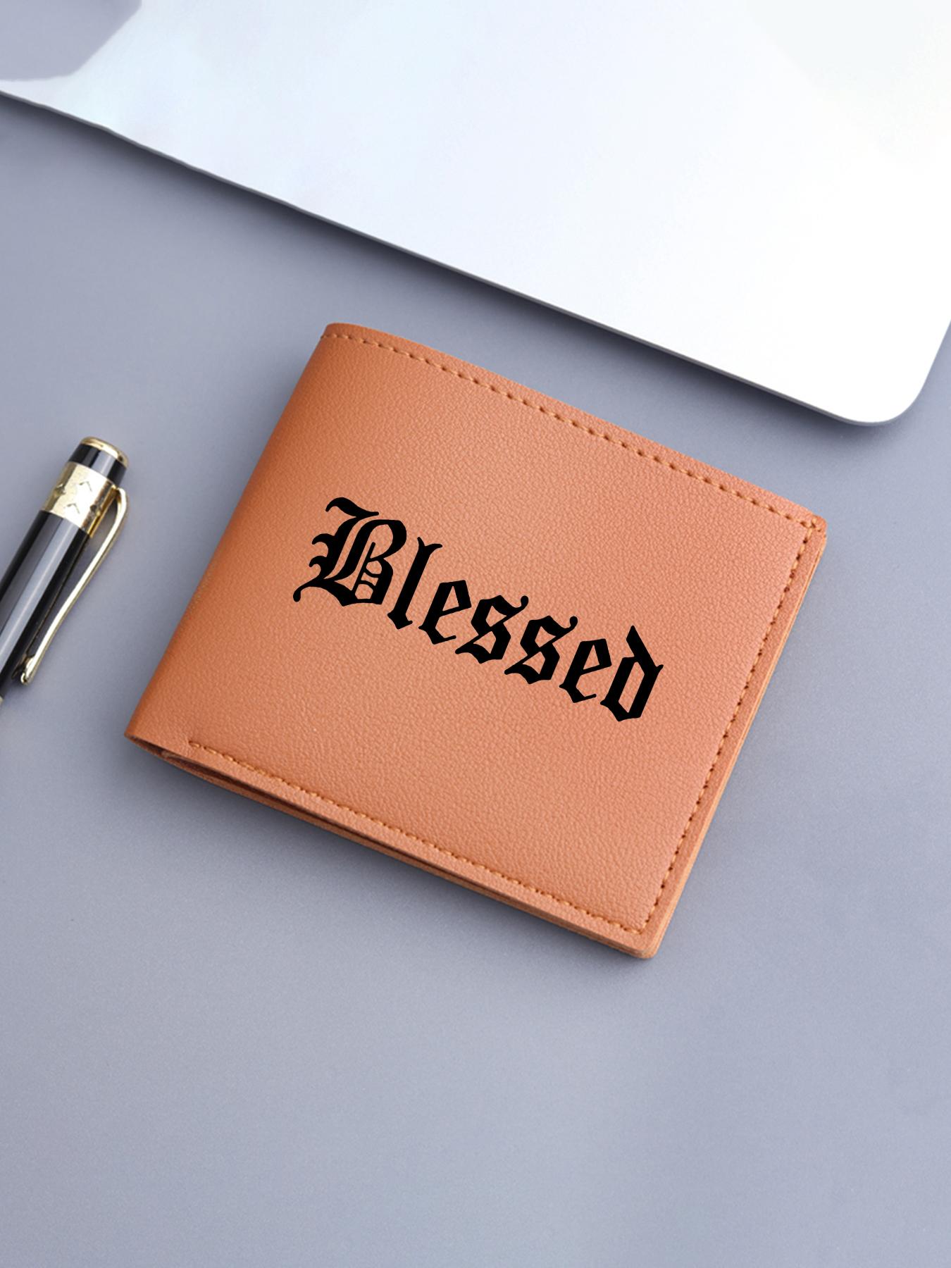 Blessed Faith Theme Men's Foldable Wallet, Multi-Card Slot Card Holder, Model 0108224, Stylish and Functional Accessory for Everyday Use