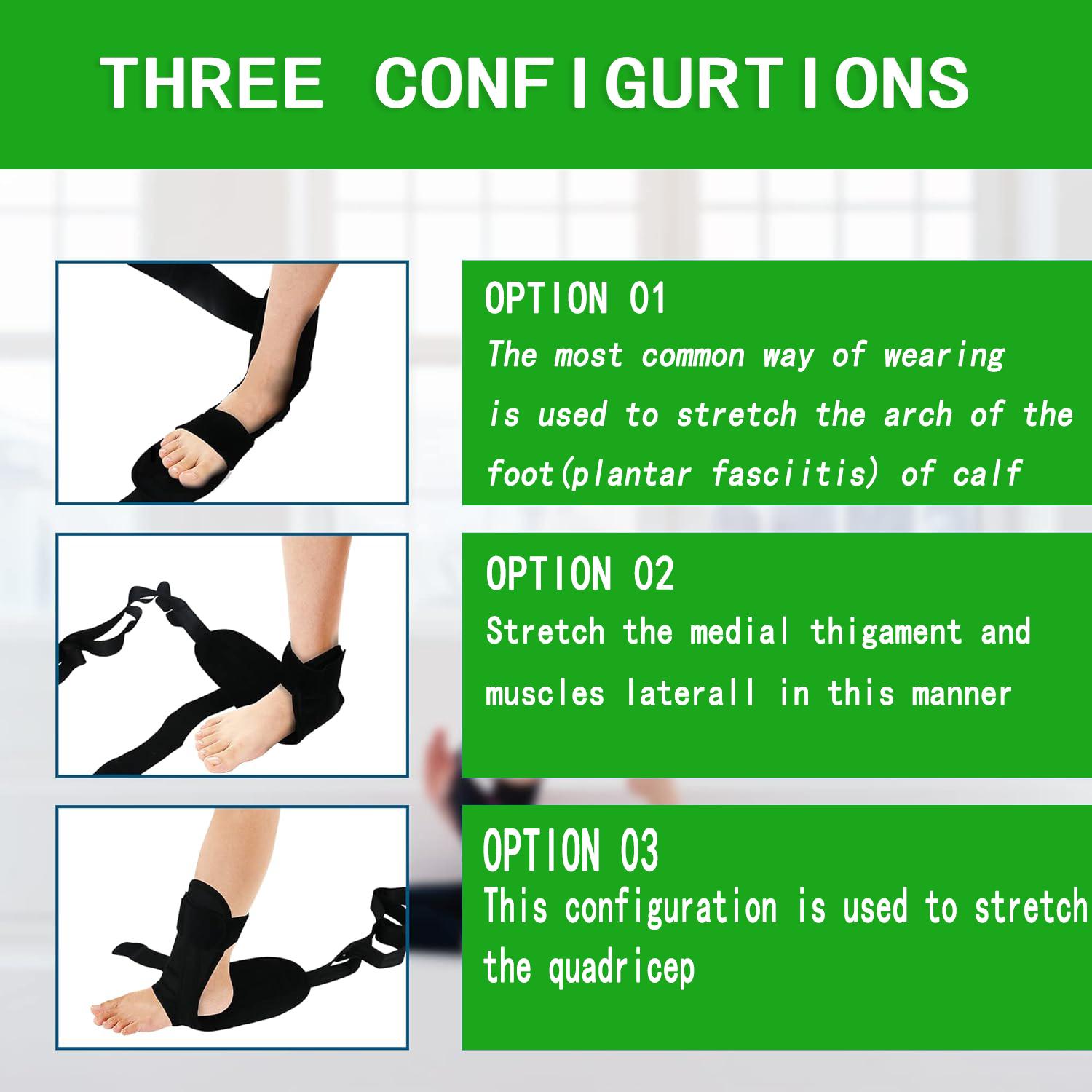 Unisex 1-Size Functional Multi-Loop Yoga Stretch Strap - Athletic Fitness Auxiliary Belt, Arches-Focused Calf Training Band for Daily Workout & Body Stretching Support, One Size, Adults