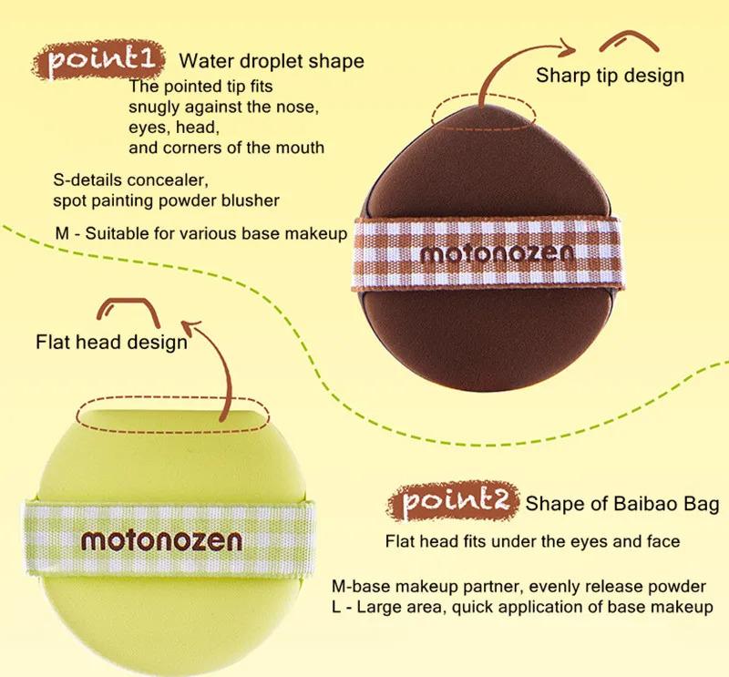 MOTONEOZEN 4pcs Makeup Blender Puffs Soft Smooth Powder Liquid Foundation Concealer Cosmetic Sponge Applicator Tool Dry Wet Use