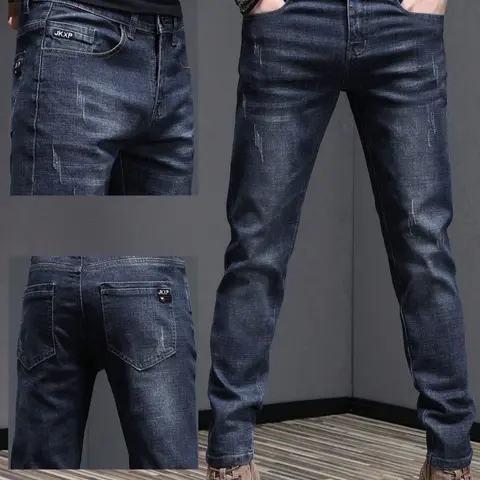 Men's Denim Pants Casual Comfy Jeans for Daily Wear, Fashion Men's Bottoms for All Seasons, Versatile Denim Pants