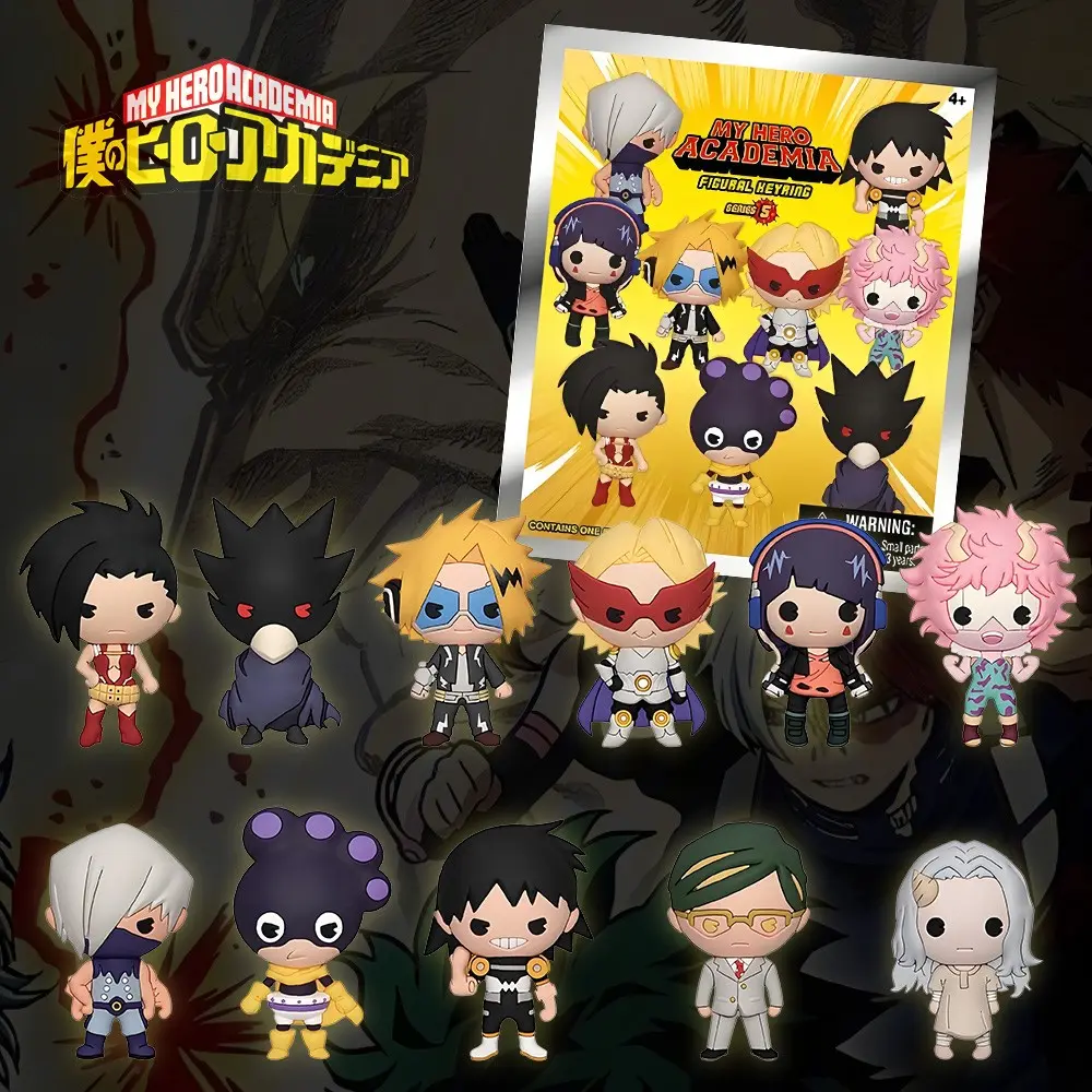 My Hero Academia Officially Licensed Mystery Blind Box, 3D PVC Keychain Bag Clip Charm, Random Deku Bakugo Ochaco, Backpack Decor, Birthday Gift
