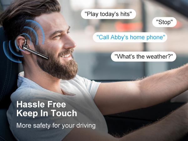 ONE LIFE G7 Trucker Bluetooth Headset Wireless Earpiece V5.3, Noise Cancelling Mic for Clear Calls, 120H Standby, LED Display. Mute Button Handsfree for Driving Truck Drivers Office Work Cell Phones