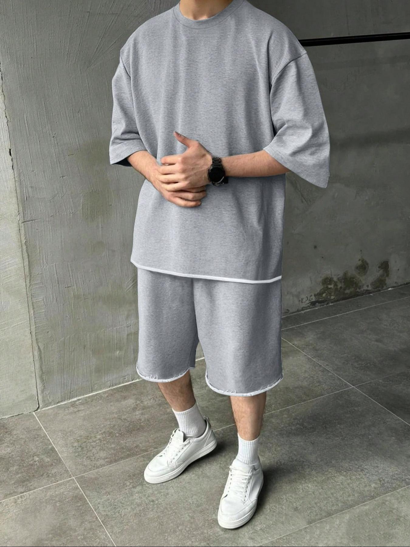 Men's Summer Outfits 2 Piece Short Sleeve and Shorts Set, Casual