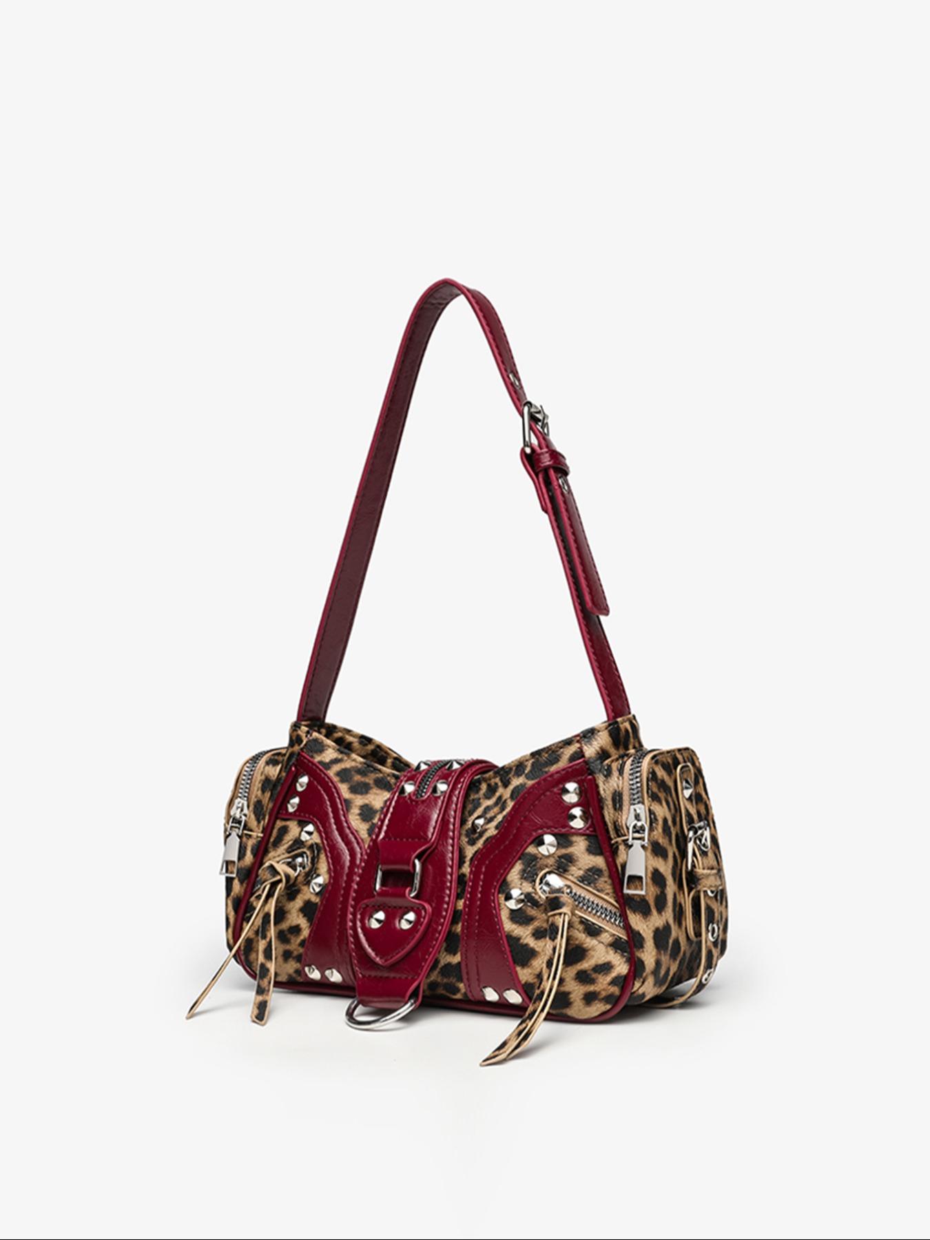 New Retro Y2K Sweet Cool Style Underarm Bag for Women, High-End Studded Motorcycle Commuter Shoulder Handbag, Versatile Single Strap Crossbody, Vintage Shoulder Bag, Fashion Crossbody Bags