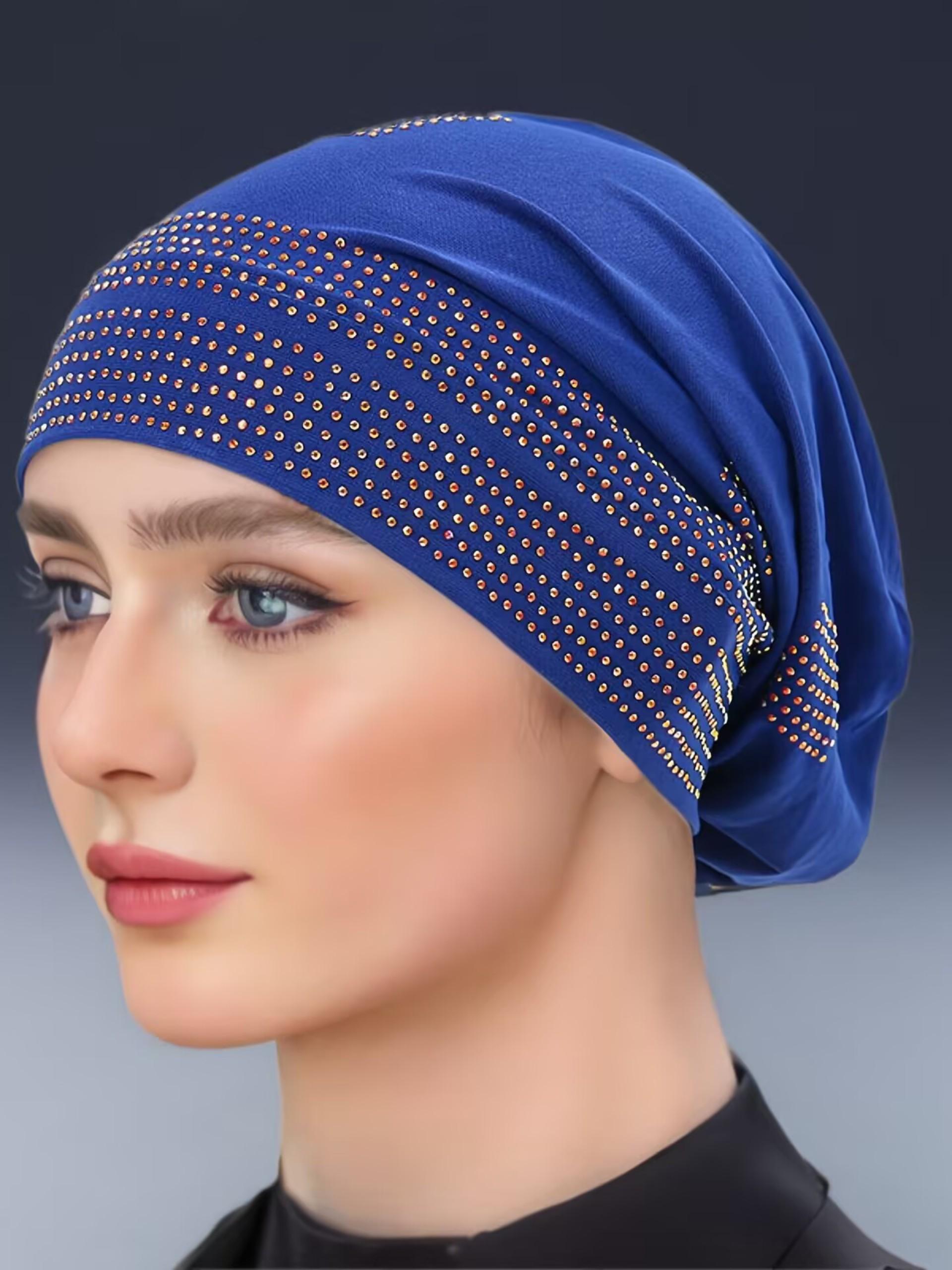 Women's Solid Color Hijab Balaclava, Breathable & Comfortable, Loose-Fit Turban Cap, Ideal for Sports, Yoga, Fitness, Fashion