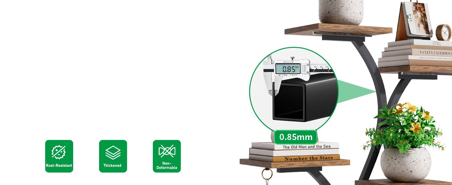 Plant Stand Indoor with Grow Light, 8 Tiered Plant Shelf Indoor for Multiple Plant, Metal Corner Plant Stand Plant Holder Flower Stand Display Rack for Patio, Garden, Balcony, Living Room