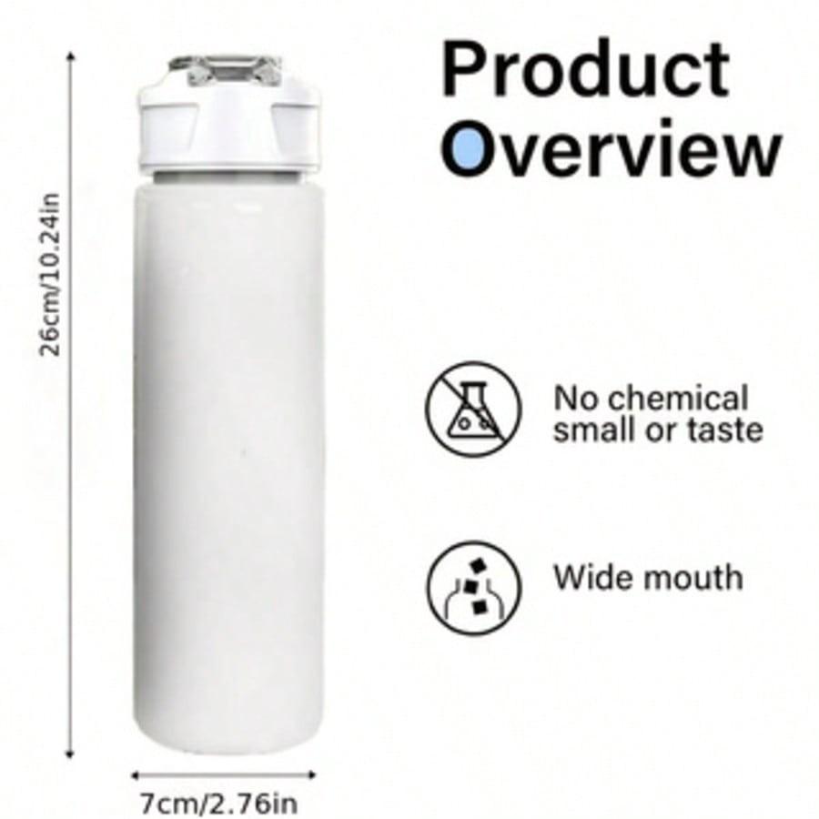 750ML Basketball Pattern Sports Water Bottle, Leak-Proof, Portable, Shatterproof, Pop-Top Lid, Ideal for Running, Birthday, Christmas Gifts