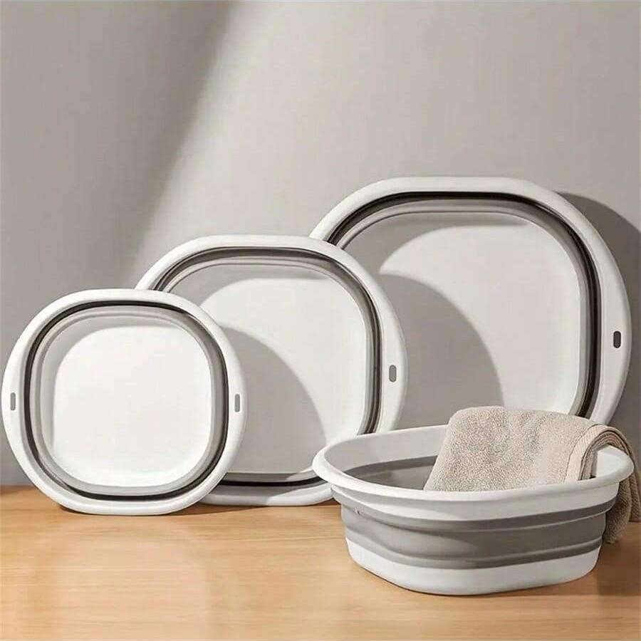 Portable Foldable Water Cube Set, Plastic Baby Bathtub, Laundry Basket, Bathroom Organizer, Storage Basket, Kitchen Accessories