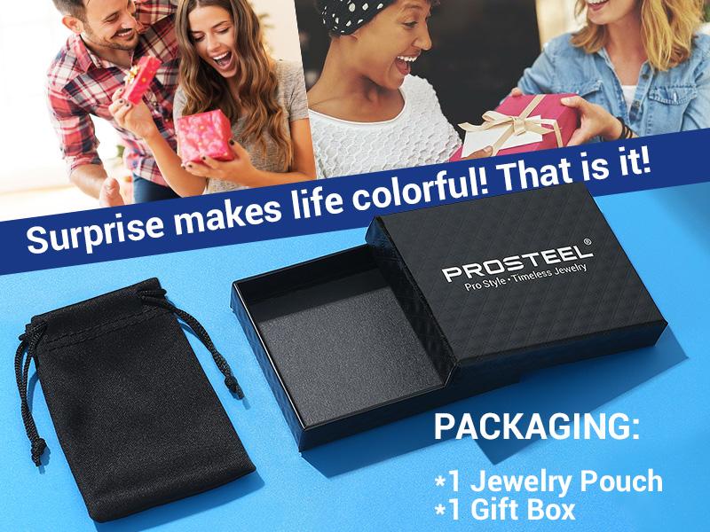 PROSTEEL Miami Cuban Chain Necklace Stainless Steel 5mm/6mm/7mm/9mm/12mm/14mm Width 18"-30" Necklace Hypoallergenic Jewelry Unisex For  Men Women Gift Box