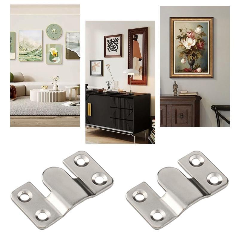 5/10/20 Pieces Picture Frame Hooks, Wall Mounting Brackets, Embedded Hanging Clips, Interlocking Furniture Connector Parts