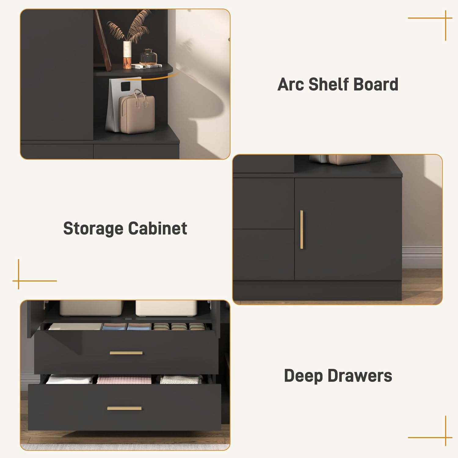 Armoire Wardrobe Closet with Mirror and Sensor Light, Bedroom Armoire with 5 Doors 2 Drawers, Modern Wooden Large Wardrobe Closet with Shelves, 4 Hooks, 2 Hanging Rods, Open Space, Black/white Armoire Wardrobe Closet with Mirror and Sensor Light, Bedroom Armoire with 5 Doors 2 Drawers, Modern Wooden Large Wardrobe Closet with Shelves, 4 Hooks, 2 Hanging Rods, Open Space, Black/white
