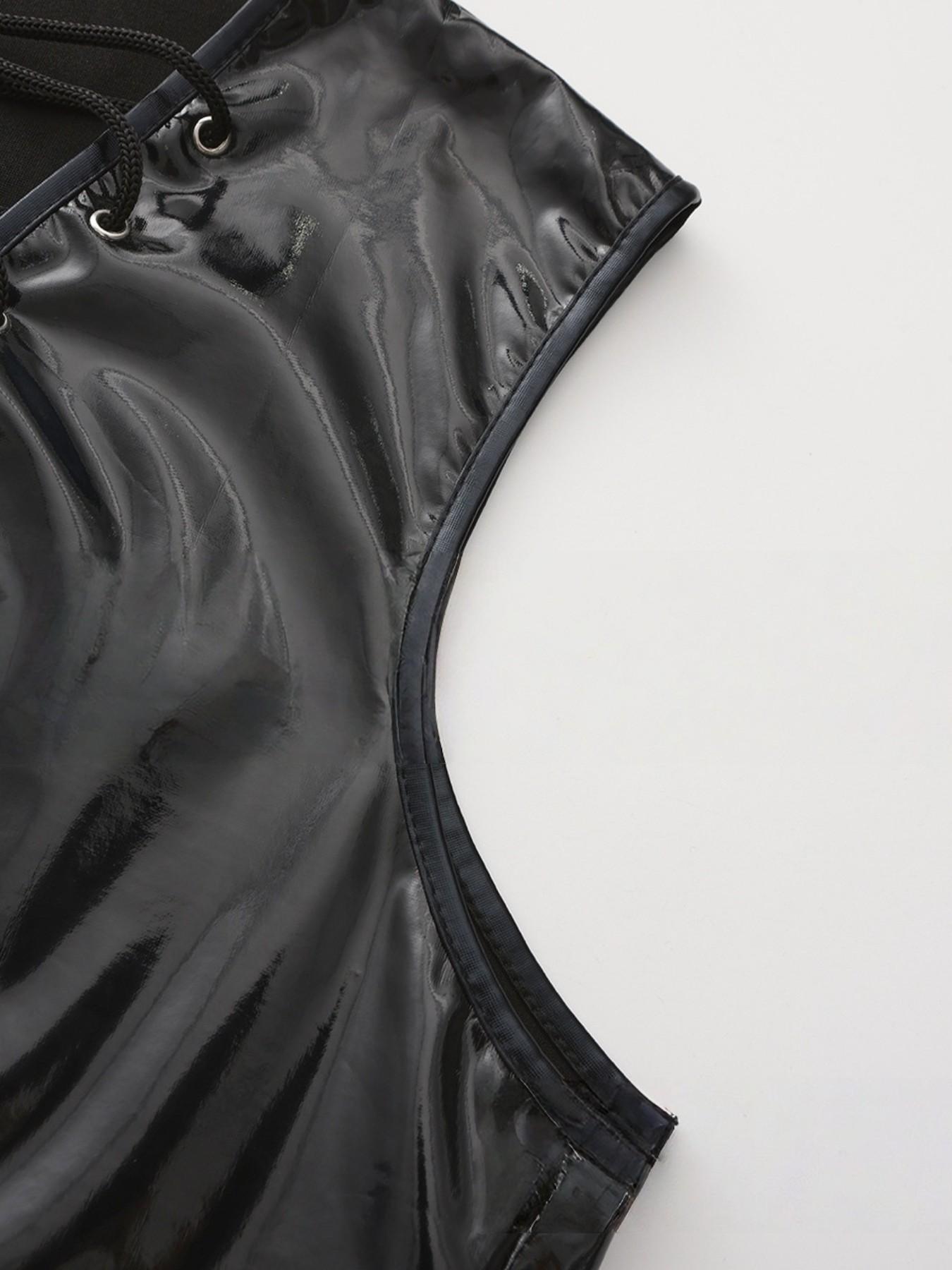 Men's V-Neck Short Sleeve T-Shirt, European and American Style, Stage and Bar Performance Wear, Casual Hoodie Jumper