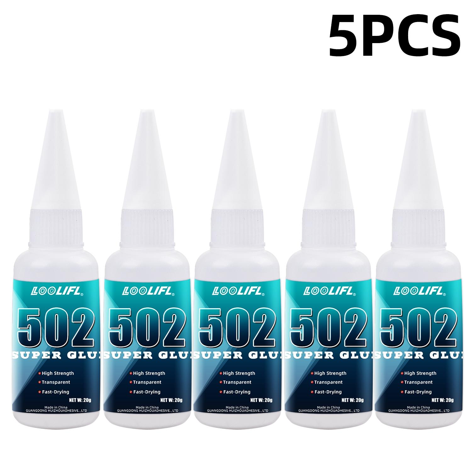 5pcs Super Glue, 0.7oz Liquid Adhesive, Durable Multi-Purpose Bonding Agent, Ideal for DIY Projects, Craft Supplies, Repair Needs