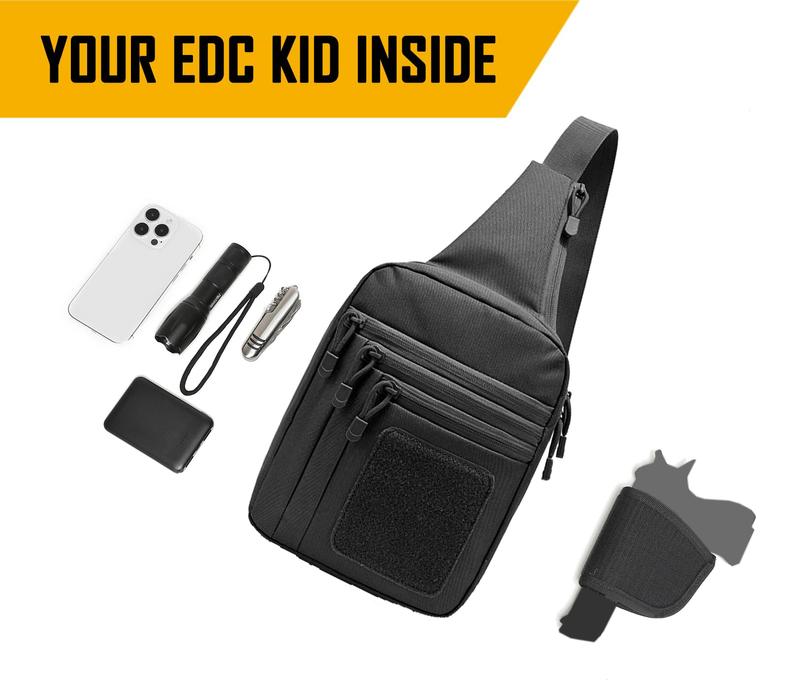 BIGWIG Men's Tactical Shoulder Bag - Crossbody Concealed Carry Chest Bag - Men's Crossbody Bag - Stand-Up Shoulder Strap Chest Bag - Waterproof Oxford Cloth outdoor bag backpack