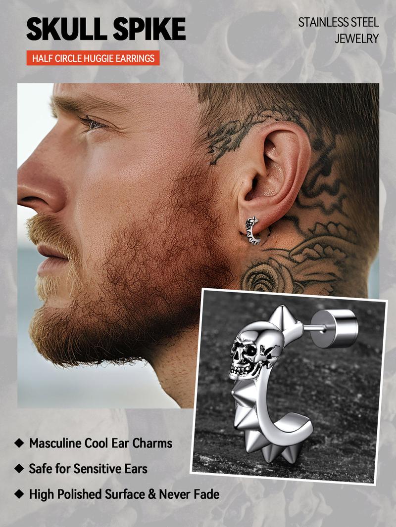 FaithHeart Biker Bracelet With Vintage Skull Chunky Chain Bracelet Stainless Steel FaithHeart Biker Bracelet With Vintage Skull Chunky Chain Bracelet Stainless Steel