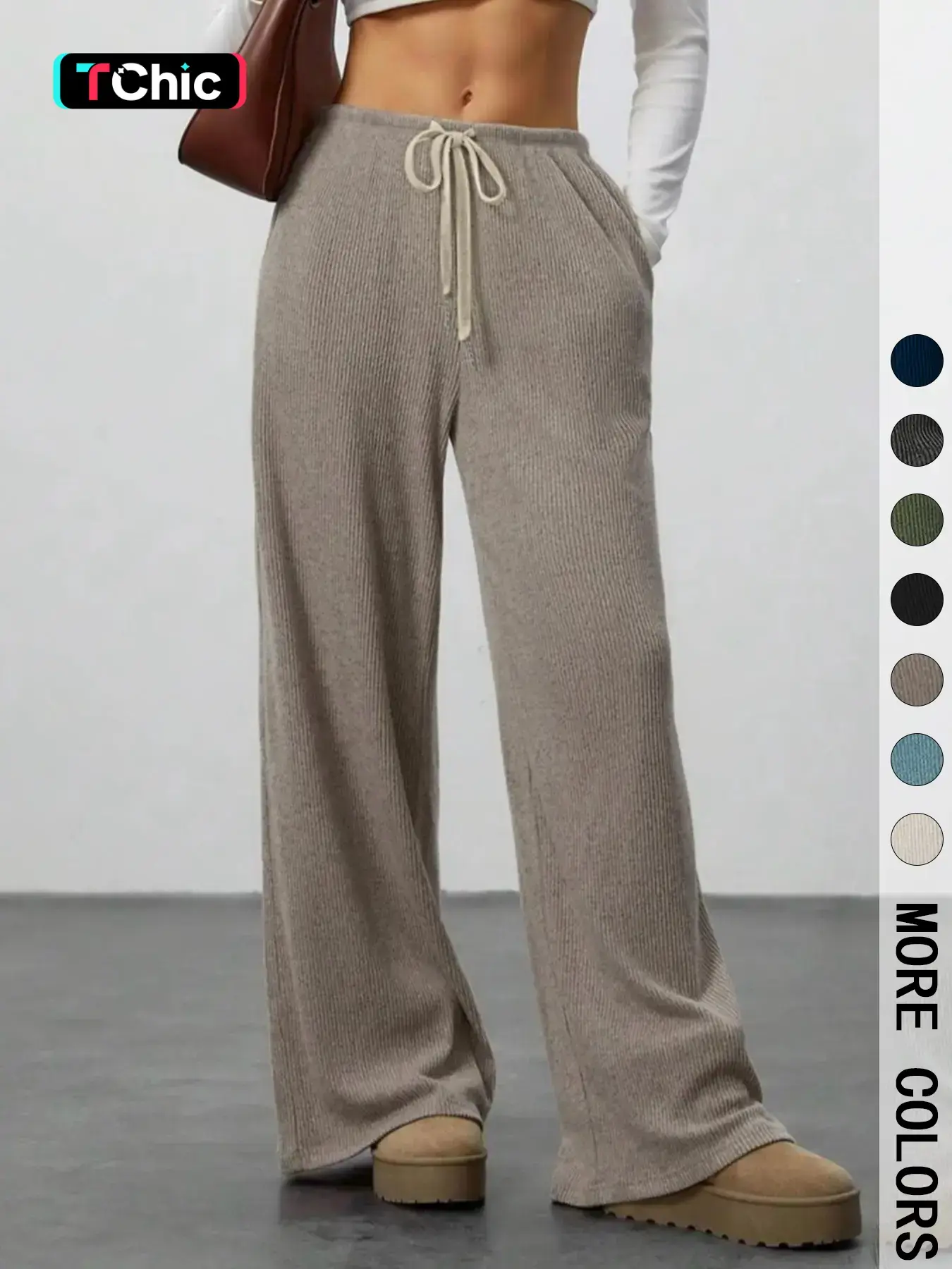 High Waist Comfortable Wide Leg Casual Jogging Pants, Versatile Athletic Trousers for Relaxed Fit, Ideal for Everyday Wear, Athleisure Casual Bottoms, Athleisure Style Bottoms