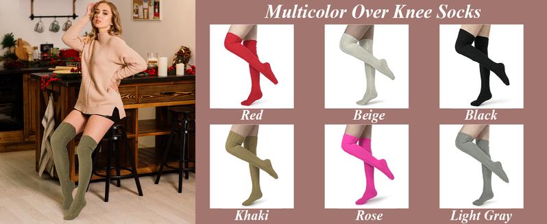 BomKinta Cozy Knit Thigh High Socks for Boots | Soft Fabric, Elastic Fit, Ladies Size 5-10, Warm & Durable, Fashionable Striped Design for Fall & Halloween Style Womenswear Leg BomKinta Cozy Knit Thigh High Socks for Boots | Soft Fabric, Elastic Fit, Ladies Size 5-10, Warm & Durable, Fashionable Striped Design for Fall & Halloween Style Womenswear Leg