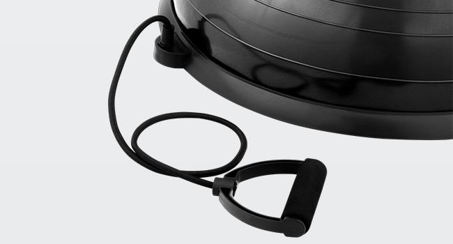 【Jumpstart Sale】ZELUS Balance Ball Trainer with Resistance Bands and Foot Pump, Inflatable Yoga Ball for Home Gym Workouts, 23 Inch Exercise Half Ball for Balance Training Core Strength Fitness More, 330lb Cap, Calisthenics Equipment