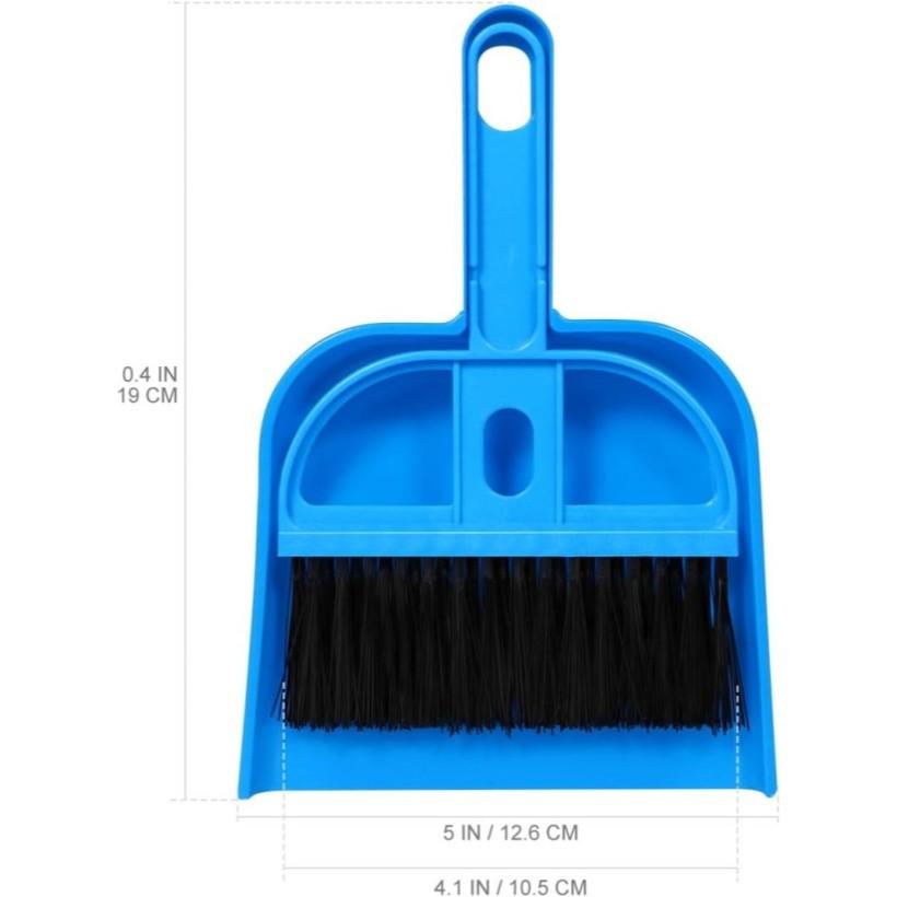 Mini Trash Can and Brush Set, Portable Pet Waste Cleaning Kit, Hamster Sand Scoop Cage Cleaner for Small Pets Like Guinea Pigs and Hedgehogs