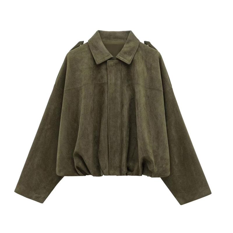 Women's New Aviator Jacket, Casual Zip Up Winter Jacket, Oversized Pilot Jacket Cropped Fit, 2025 Streetwear Short Jacket for Women, Coats, Outerwear, Long Sleeve, Womenswear