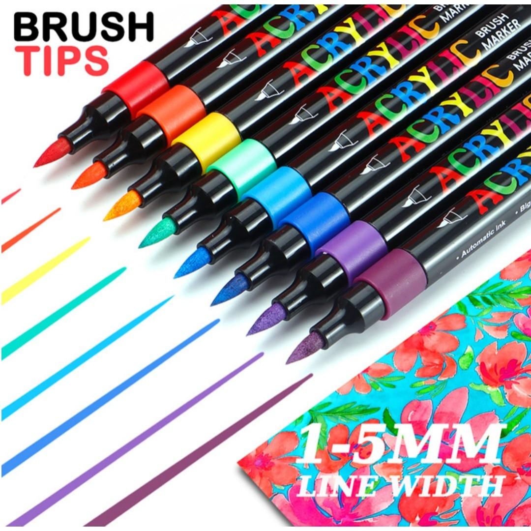 ACRYLIC BRUSH MARKER 360色　168色 Premium 168 Colors Acrylic Brush Marker Set, Water-Based Non-Toxic