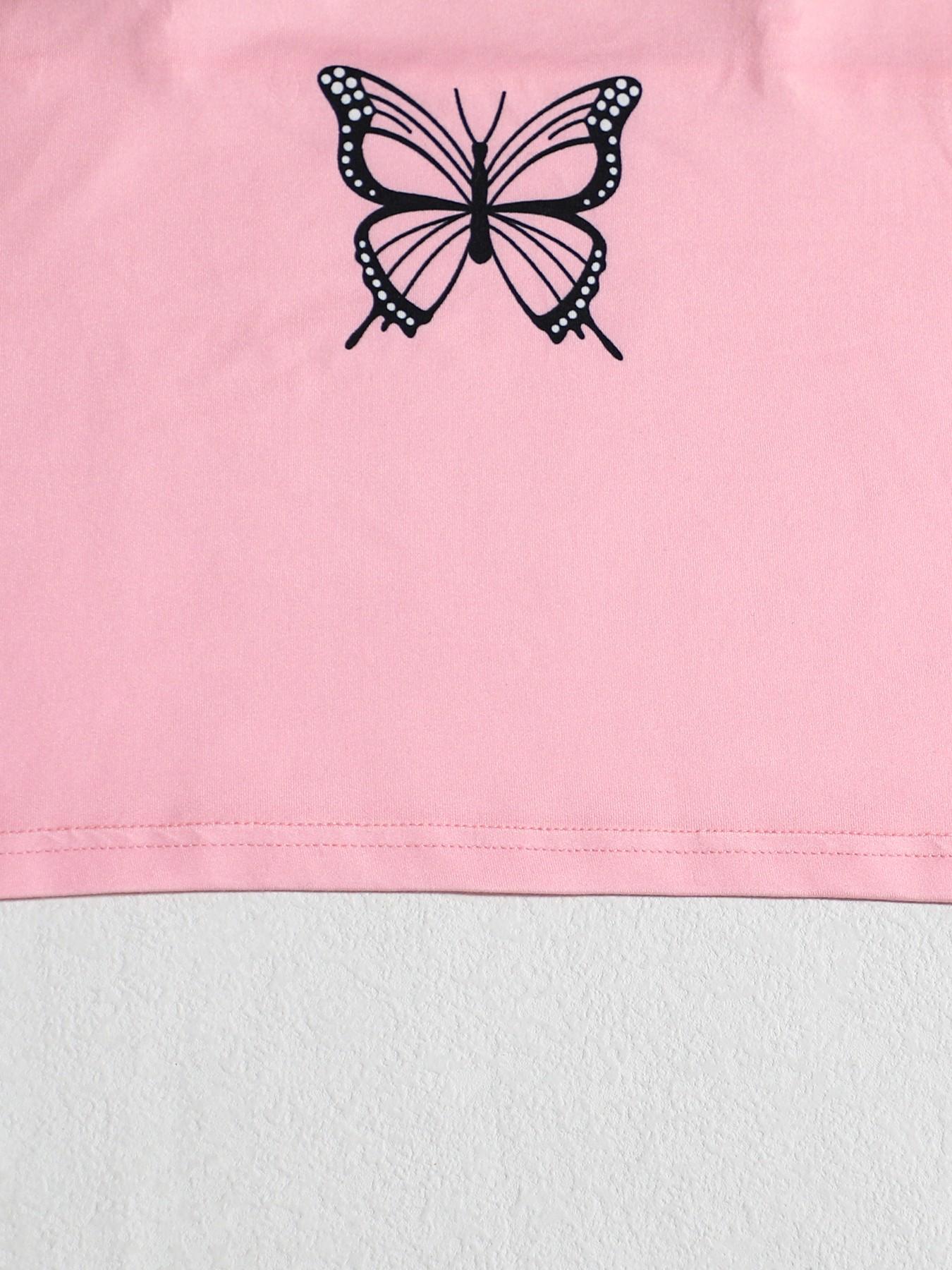 Summer & Spring Limited Edition Women's Sleepwear Set, Sexy Halter Top, Butterfly Print Shorts, Elegant Comfortable, Wear-Outside Pajamas