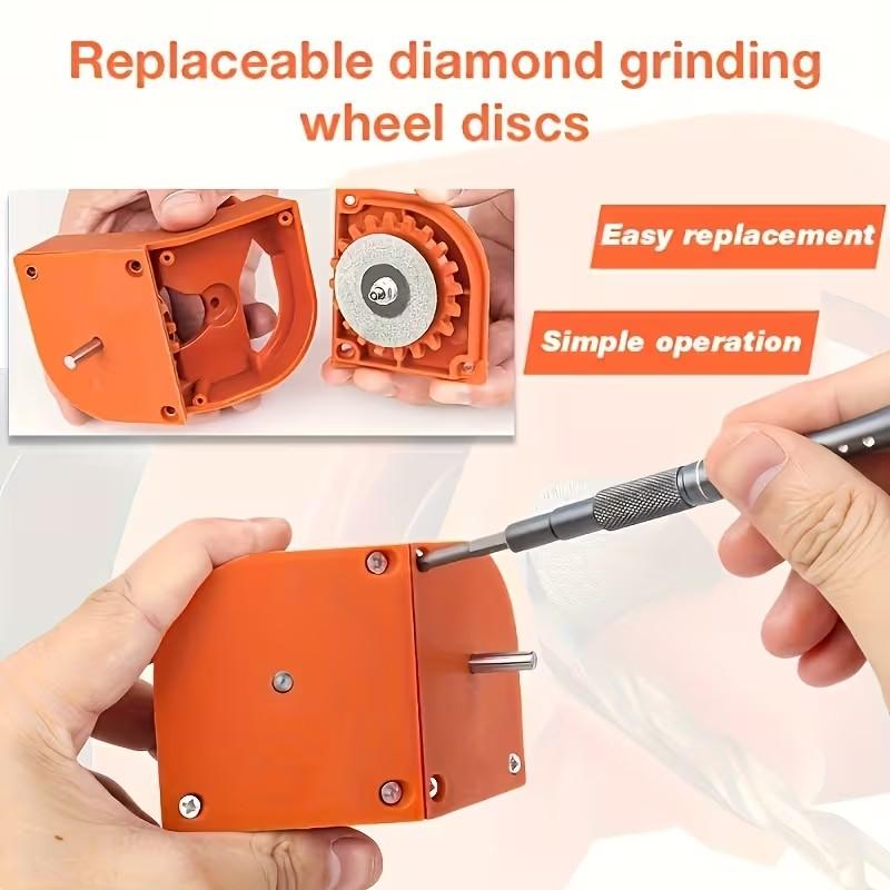 Multi-Function Drill Bit Sharpener for Manual and Electric Drills, Portable Tool for Carbide and Cobalt Steel Bits, No Power Required