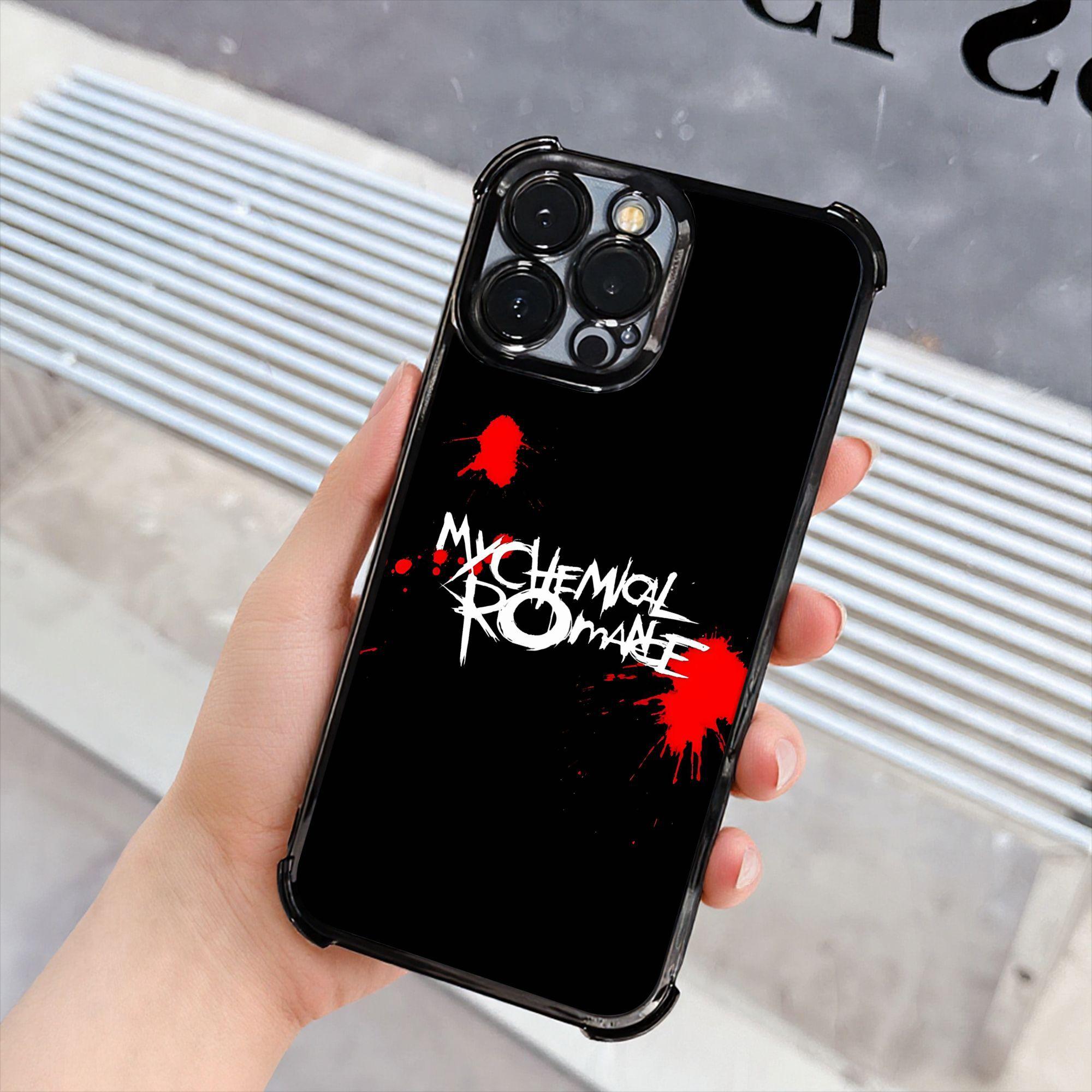 Phone Case: 1 MOSTRELEVANT My Chemical Romace Phone Case Electroplating Process Protective Cover with Reinforced Cushioning And Collision Prevention Suitable for Various Models Of iPhone 17 16 15 14 13 Pro Max Cover