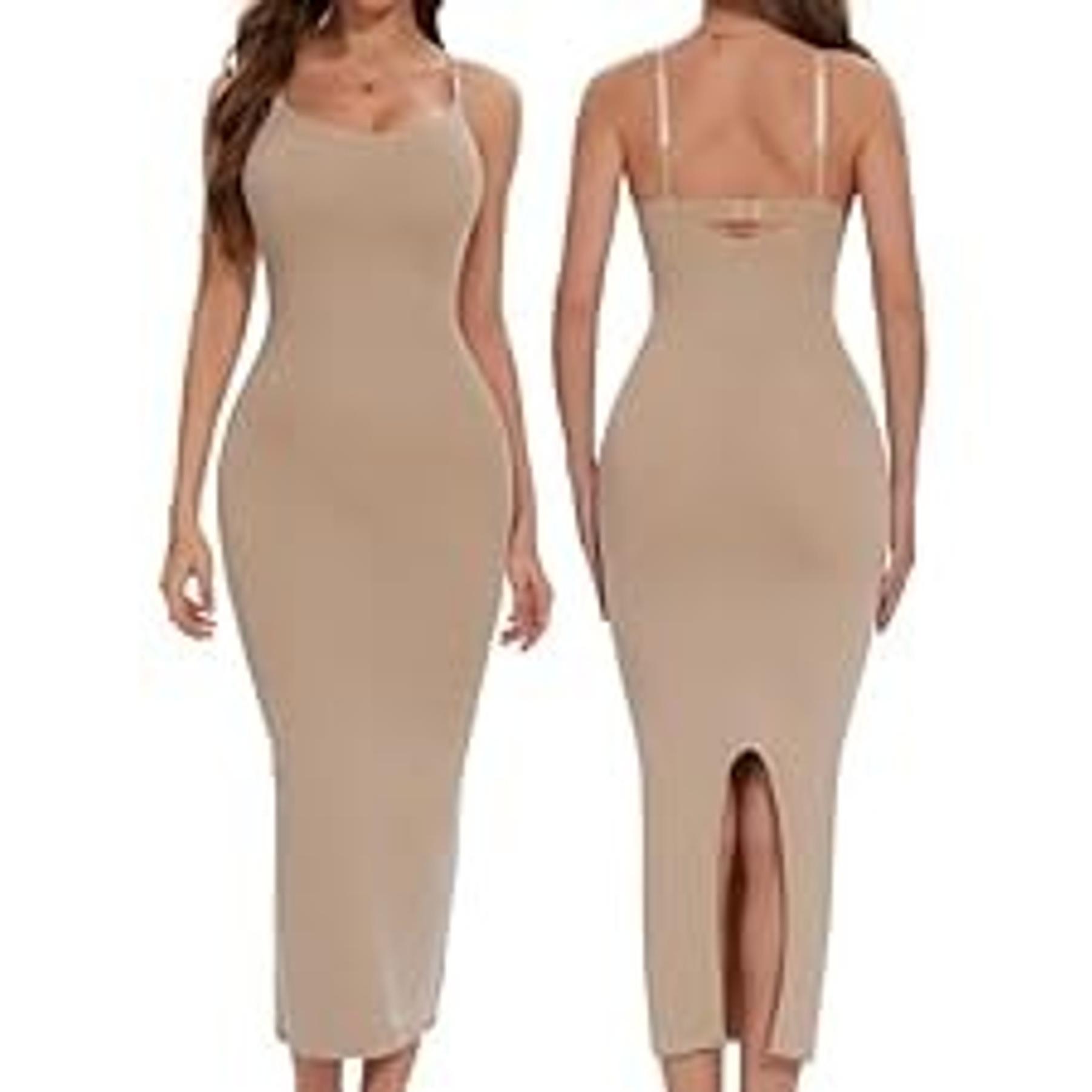Slip Dress for Women Full Slip for Under Dresses Shapewear Tummy Control Long Slip with Back Slit Slip Dress for Women Full Slip for Under Dresses Shapewear Tummy Control Long Slip with Back Slit