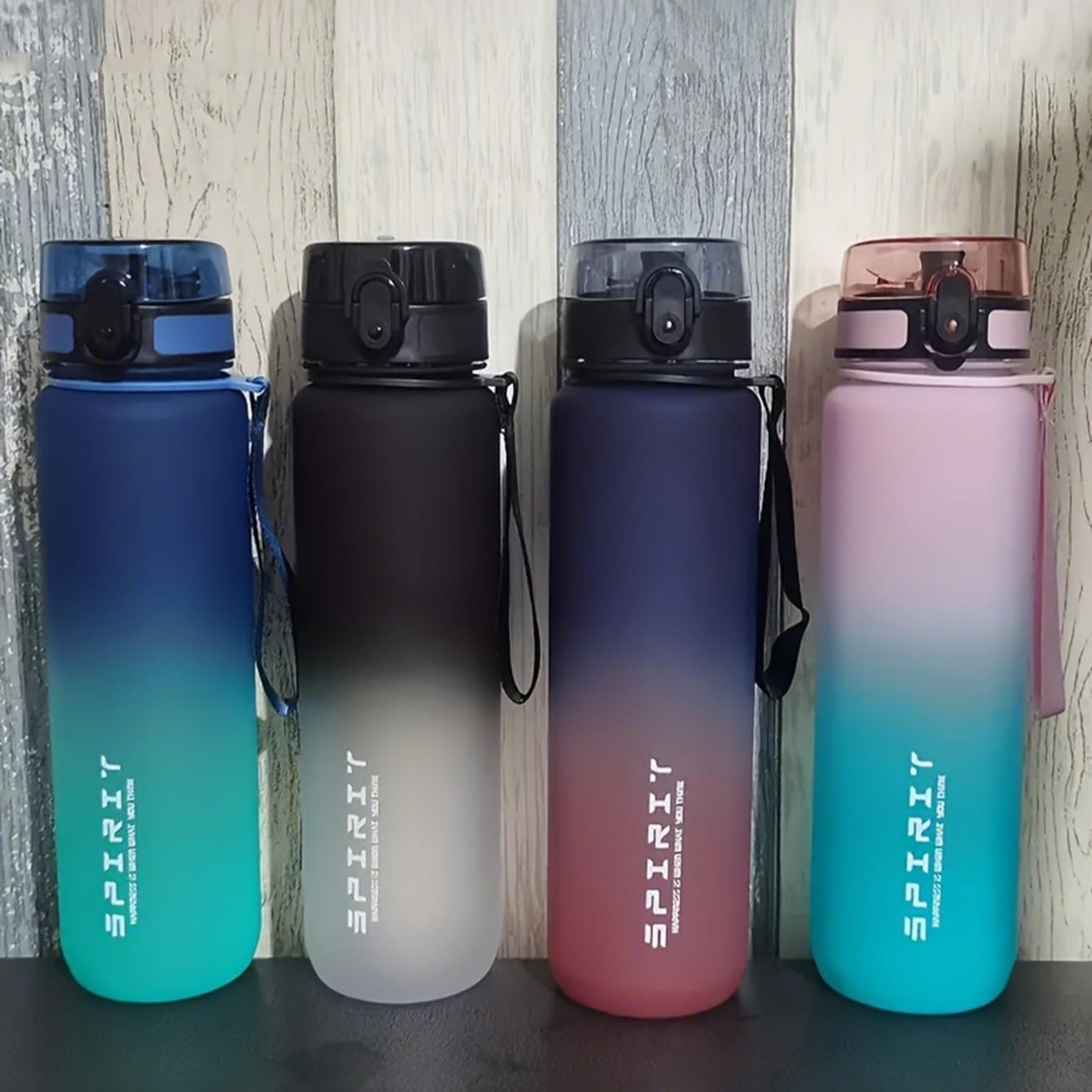 1pc, 21.98oz/33.81oz 650/1000ml Gradient Sports Fitness Travel Water Bottle, Portable Drink Cup, Tea Mug, Durable PC Material, Flip Top, Ideal for Men & Women, Perfect for Summer & Fall, Great Gift for Students, Birthday, Valentine's, Christmas
