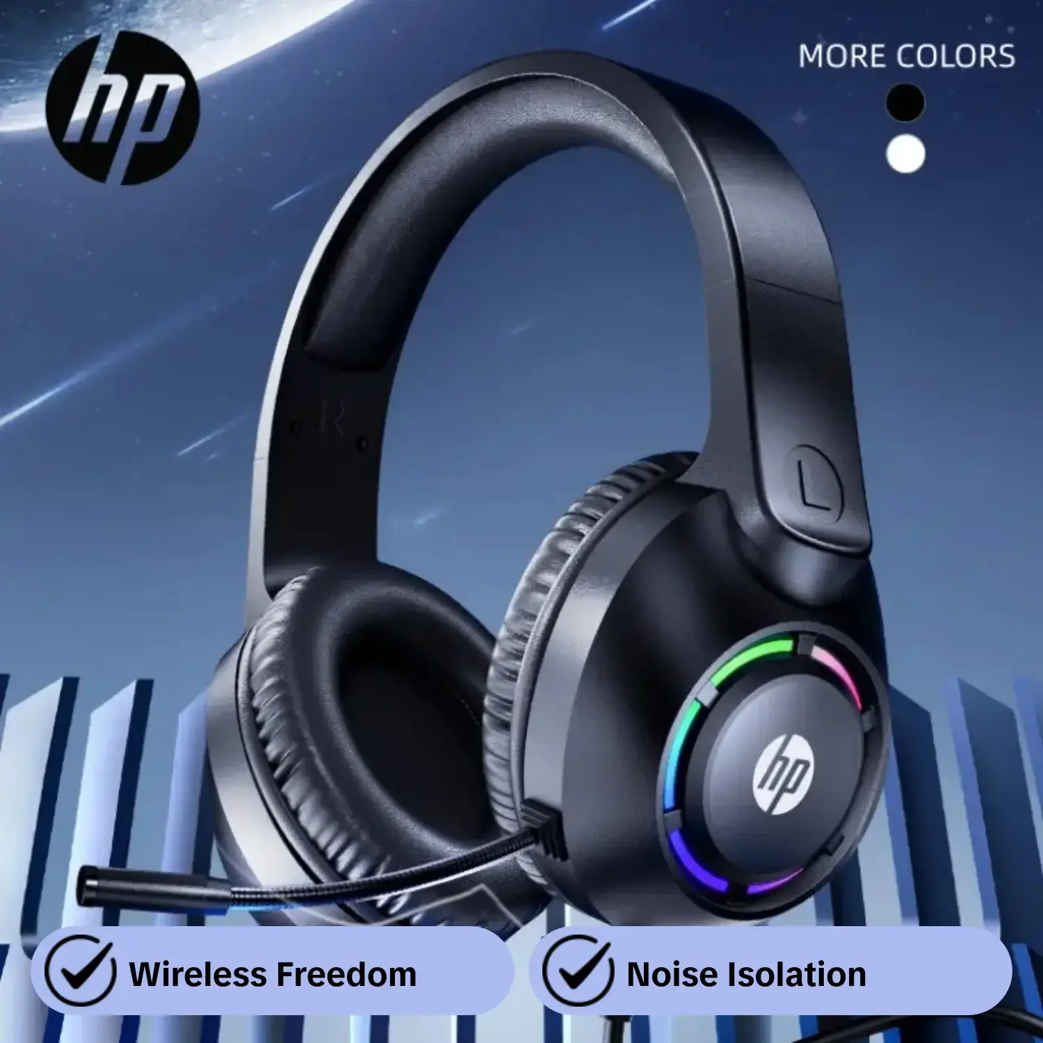 HP Wired Headset with Microphone, Wired Headphone, PC Headsets for Desktop, Laptop, Lightweight and Comfortable, Business Office, Gaming, Casual Audio/Video, Gift for Your Boyfriend