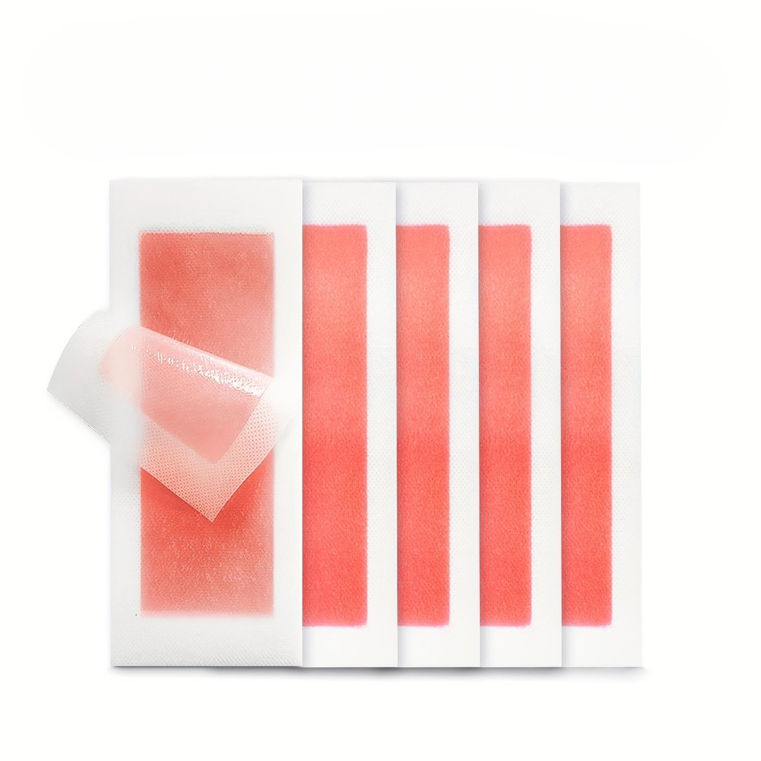 Rose Scented Hair Removal Wax Strips 10Pcs, Depilatory Wax Papers for Legs Armpits Lips Fingers, Unisex Home Body Hair Remover, Smooth Skin Gift, Body Waxing