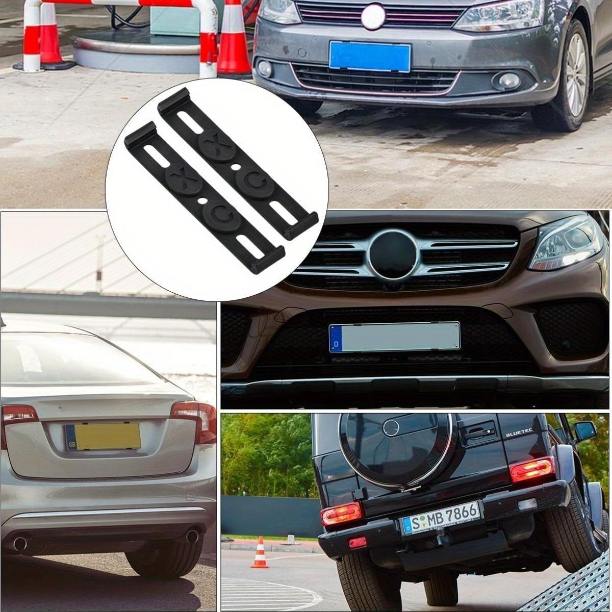 4 Sets Eu Standard License Plate Brackets, 520x110mm Universal Mount, Waterproof Shockproof, Easy Installation, Includes Screws and Stickers