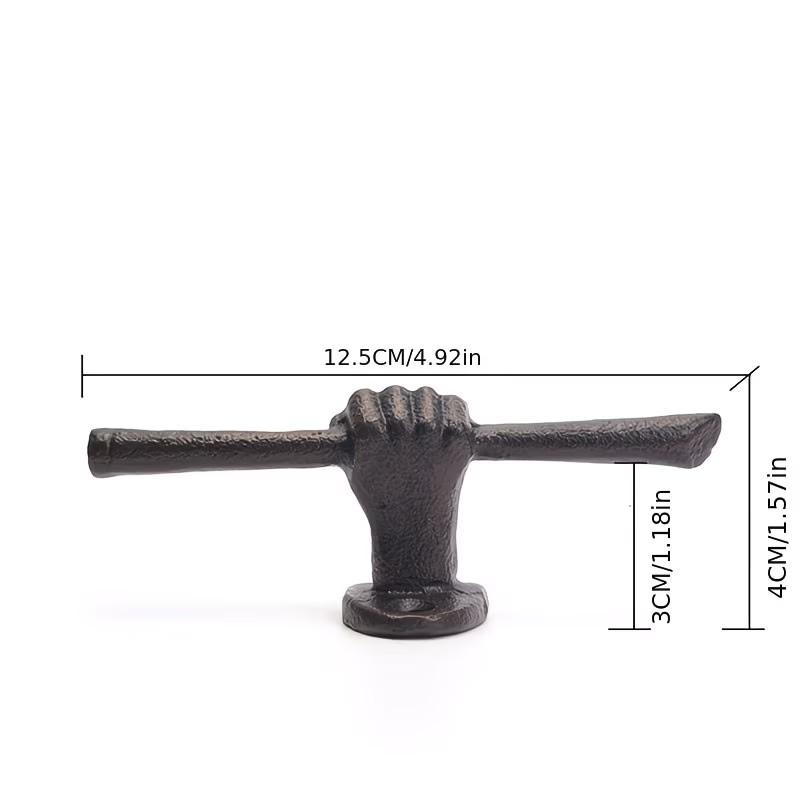 Creative Cast Iron Wall Mounted Hook, Entrance Hook or Unique Room Decoration, for Hanging Coats, Wallets, Scarves, Jewelry
