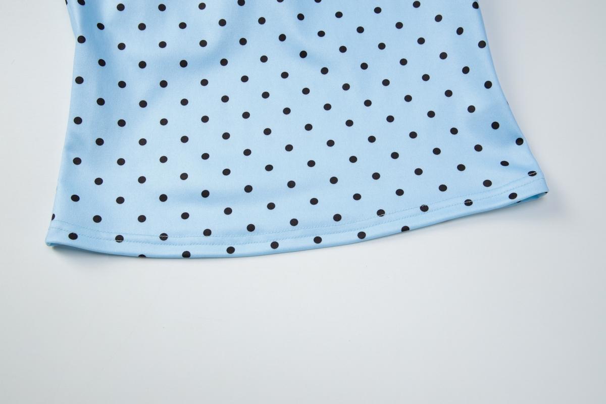 Women Summer Sleeveless Strapless Party Club Beach Vacation Polka Dot Tube Tops