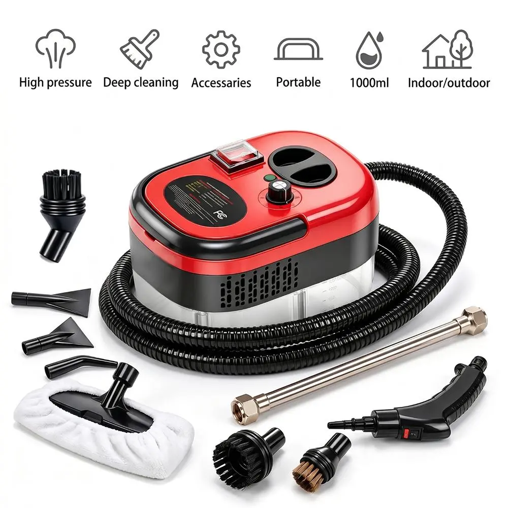 【BackToSchool】2500W Portable Steamer High-Temperature Multi-Purpose Steamer for Home for Tile Grease Dirt Grout Car Detailing,steam cleaner for house，handheld steam cleaner