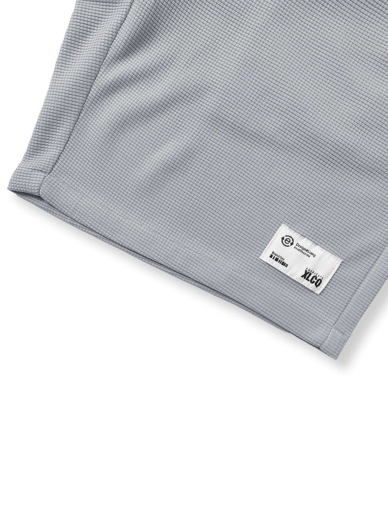 Men's Summer Streetwear Loose Fit Gym Shorts, Elastic Waist Textured Shorts, Trendy Waffle Pattern Lightweight Skateboard Shorts