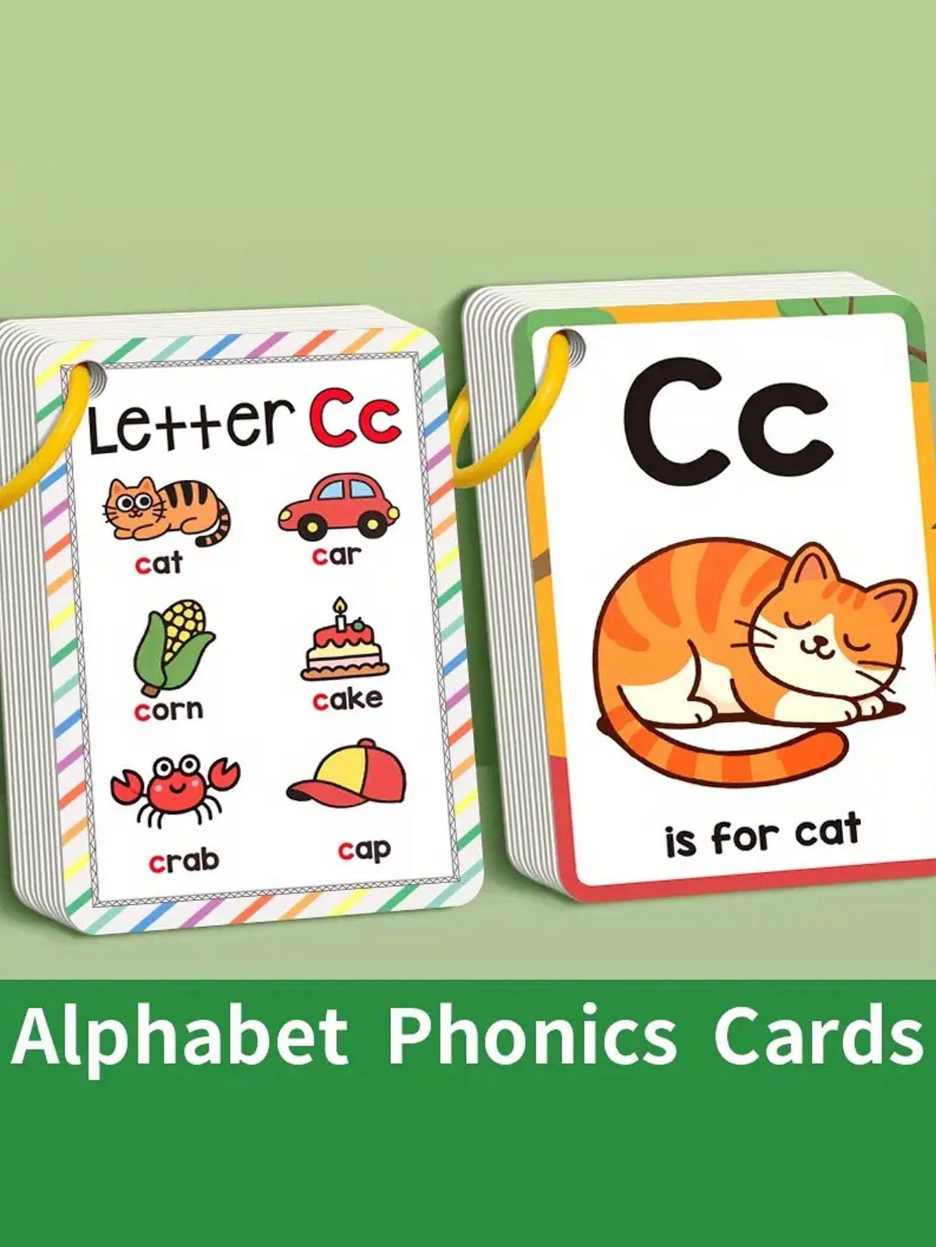 27 Mini Letter Sound Flashcards, Colorful Alphabet Cards, Vocabulary Flashcards for Teens, Educational Toy, Classroom and Home Learning, Perfect Gift