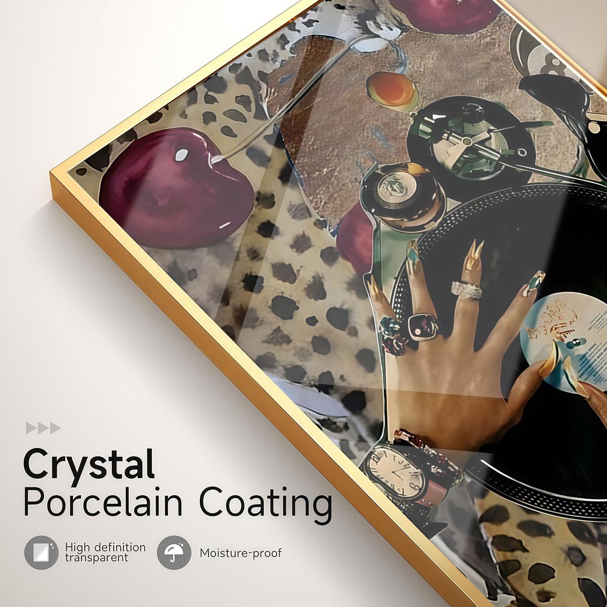 3 Counts Aluminum Alloy Framed Painting, Stylish DJ Vinyl Record Player Art Picture, Home Decoration For Living Room, Bedroom, Office, Restaurant, Hallway Wall Decor, Odorless Print Artwork, Luxury Perfect Gift For Friends And Family