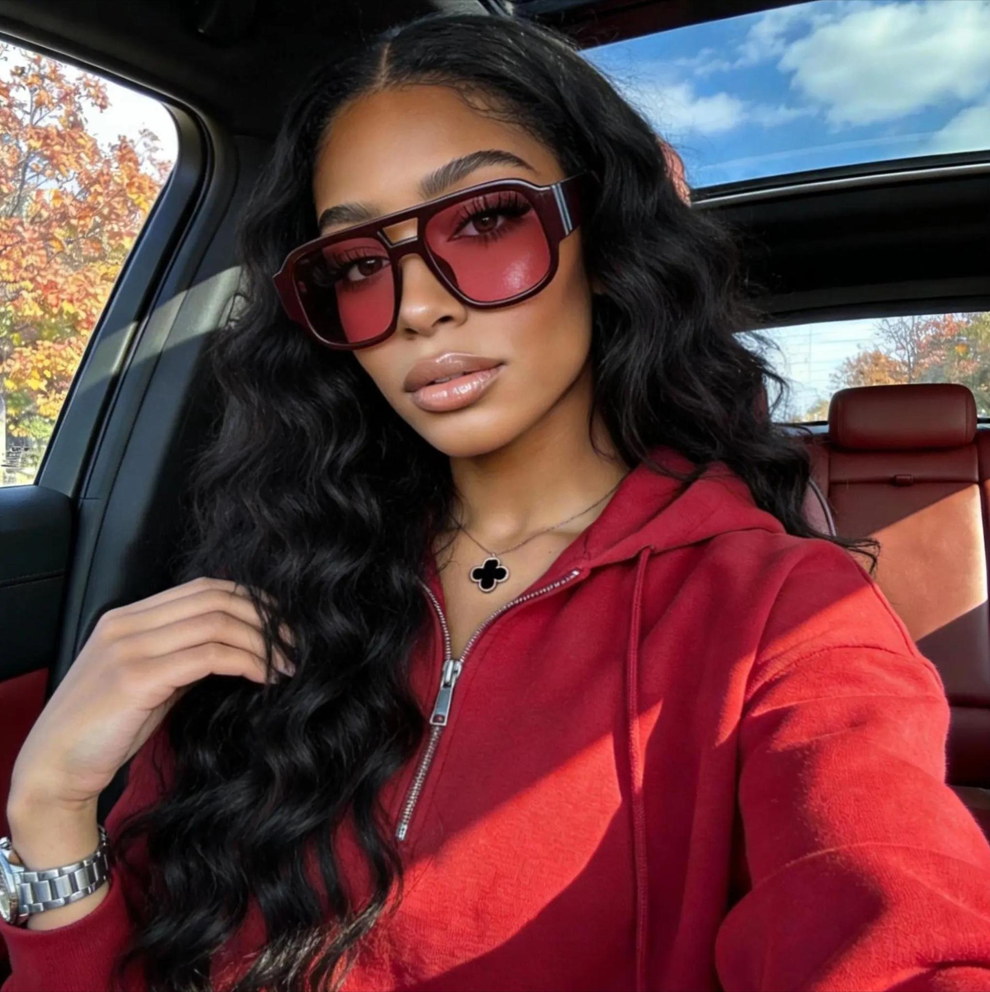 Womens 70s Retro Sunglasses, Square Aviator Style with Double Bridge, Lightweight TR90 Nylon Frame, UV400 Protection, Sunglasses For Women, Womens Sunglasses, Women's Fashion, Natural
