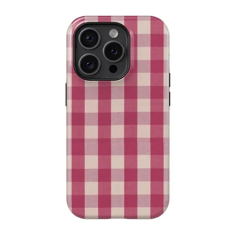 Retro plaid and striped phone case, 2-in-1 protective cover, compatible with iPhone 11, 12, 13, 14, 15 Plus, 16 Pro Max, 17 Air, smooth glossy design, drop-resistant and dirt-resistant, suitable for both men and women. MFL19