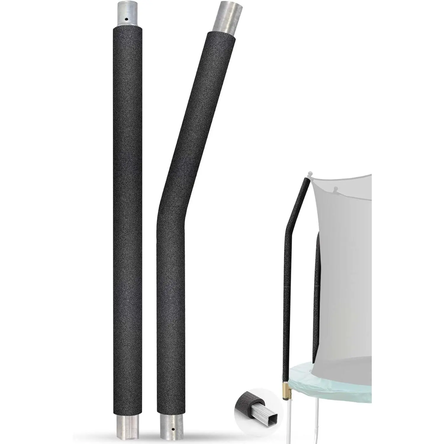 Galvanized Trampoline Enclosure Pole Replacement, Fits 8ft 10ft 12ft 14ft Trampolines, Replacement Parts #4201 4202 4135