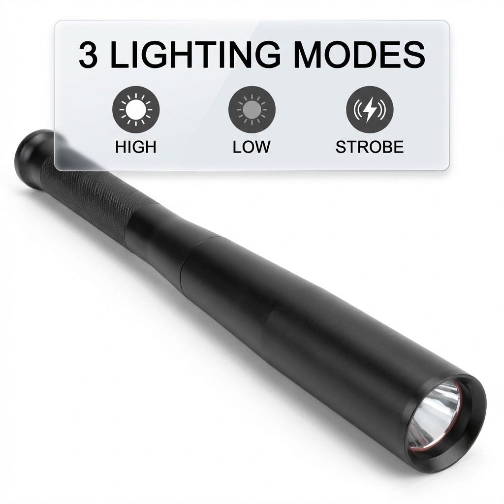 31cm/36cm/41cm LED Aluminum Alloy Flashlight, High Hardness, Three Modes Multi-Function High Brightness, Perfect Gift for Birthday Christmas Halloween Easter