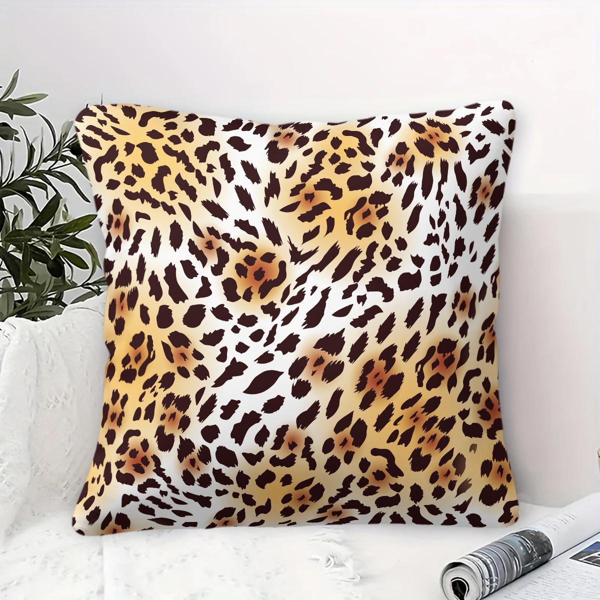 Leopard Print Throw Pillow, Multiple Styles, Soft Breathable Comfortable Skin-Friendly, Decorative Cushion Cover for Bedroom Living Room, Suitable for All People, Ideal Gift Choice