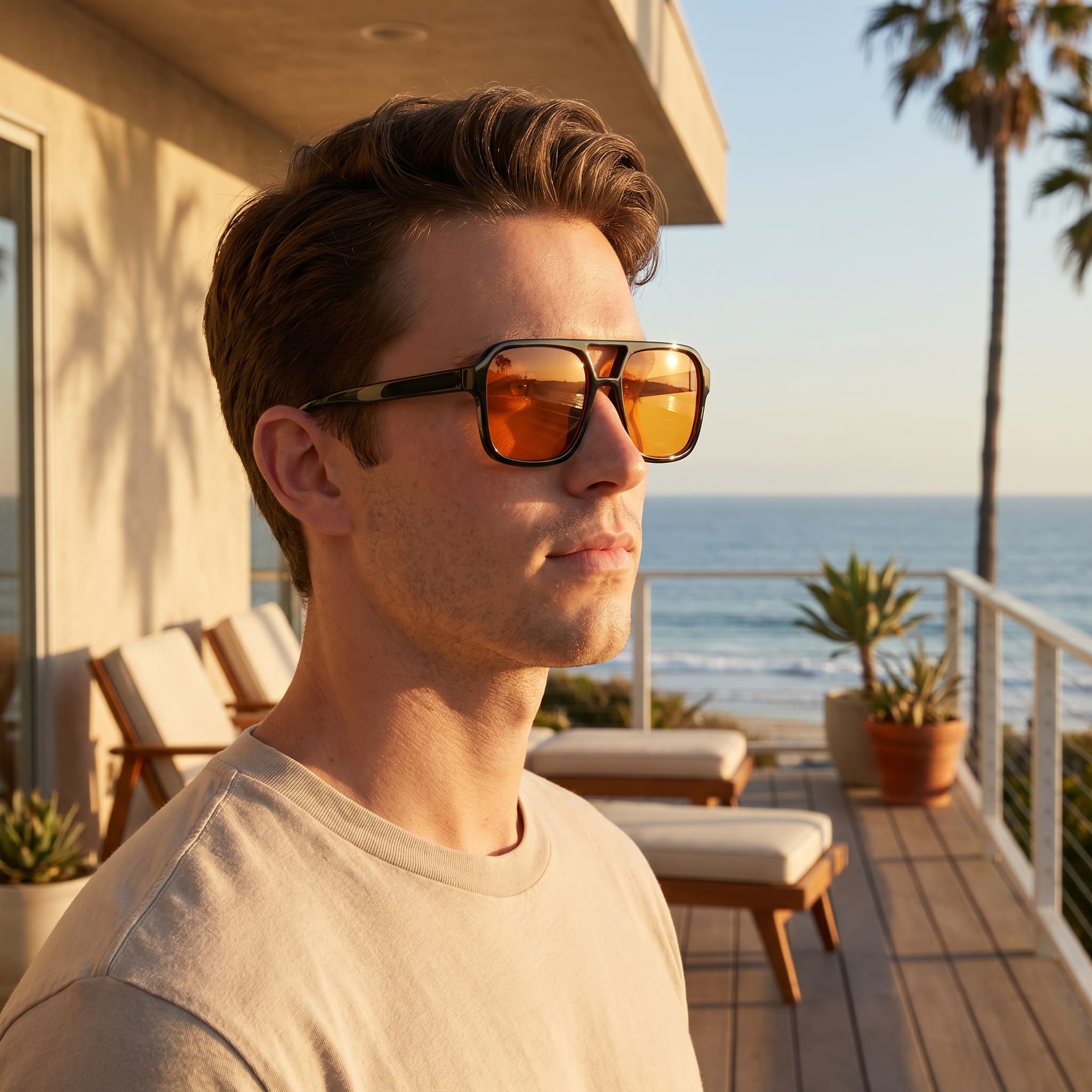 Unisex Retro Double Bridge 70s Men's Sunglasses - Vintage Square Aviator Shades with Tinted Lenses, Premium Oversized Fashion Eyewear for Men & Women, Stylish Accessories, Black Tinted Men's Sunglasses