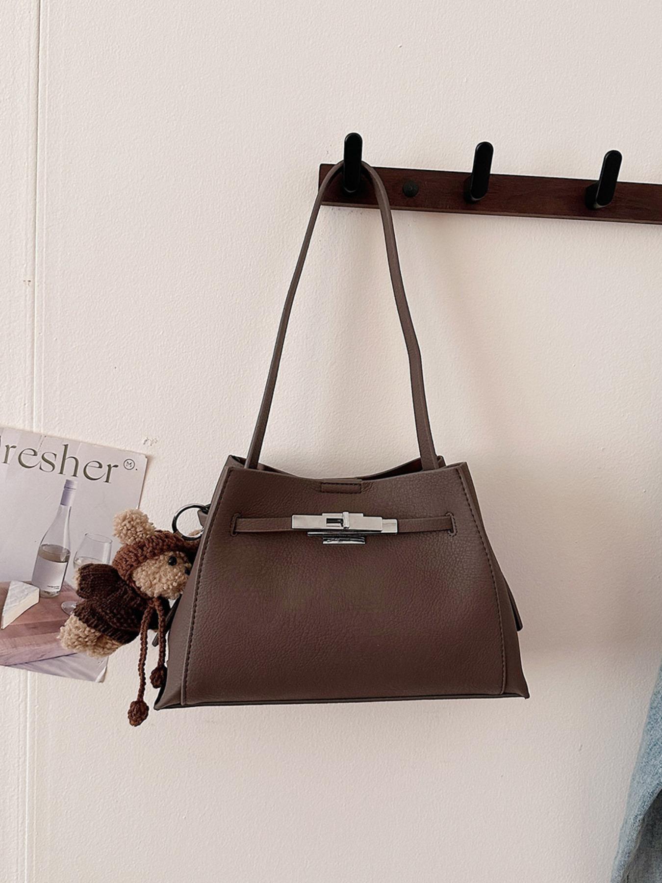 2026 New Fashion Versatile Casual Shoulder Bag, Large Capacity Handbag, Underarm Crossbody Bag, Kelly Bag, Stylish and Practical, PU Tote Satchel