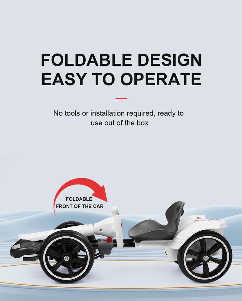 Electric Go Kart for Dual Motor , Ride-On Toy with Remote Control for Boys & Girls Fun Outdoor/Indoor Play Toy